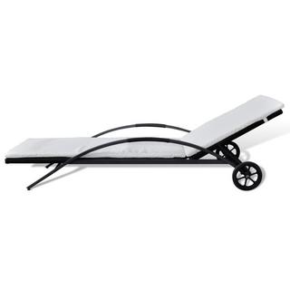 VidaXL Chaise longue rotin synthétique  