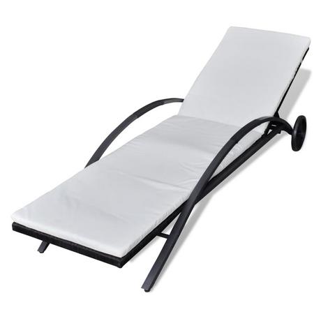 VidaXL Chaise longue rotin synthétique  