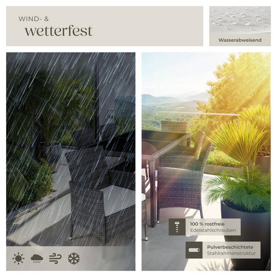 Tectake Salottino in rattan  Porto per 6 persone  