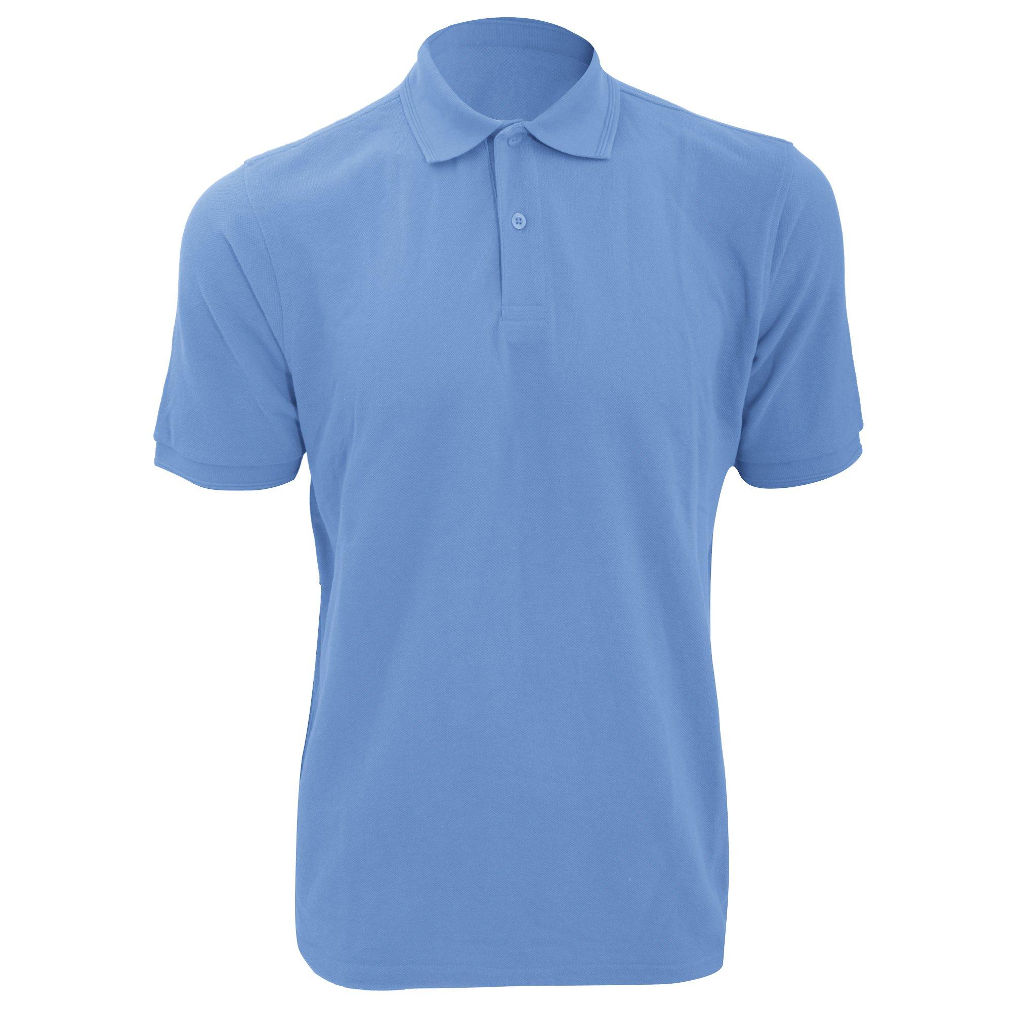 Image of Ripp Poloshirt, Kurzarm Herren Himmelblau XXL