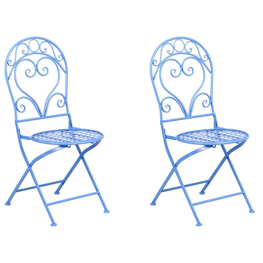 Beliani Ensemble pour bistro en Métal Rétro ALBINIA  