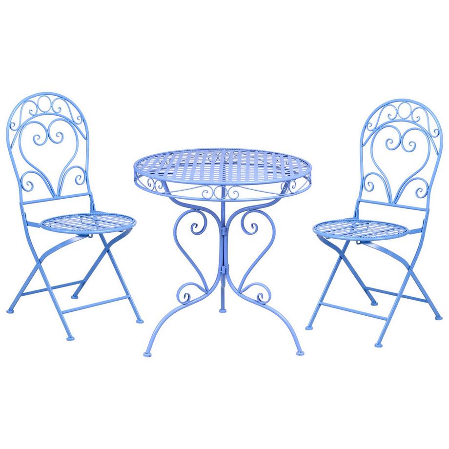 Beliani Ensemble pour bistro en Métal Rétro ALBINIA  