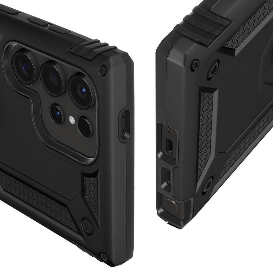 Avizar  Cover anello Samsung S24 Ultra nera 