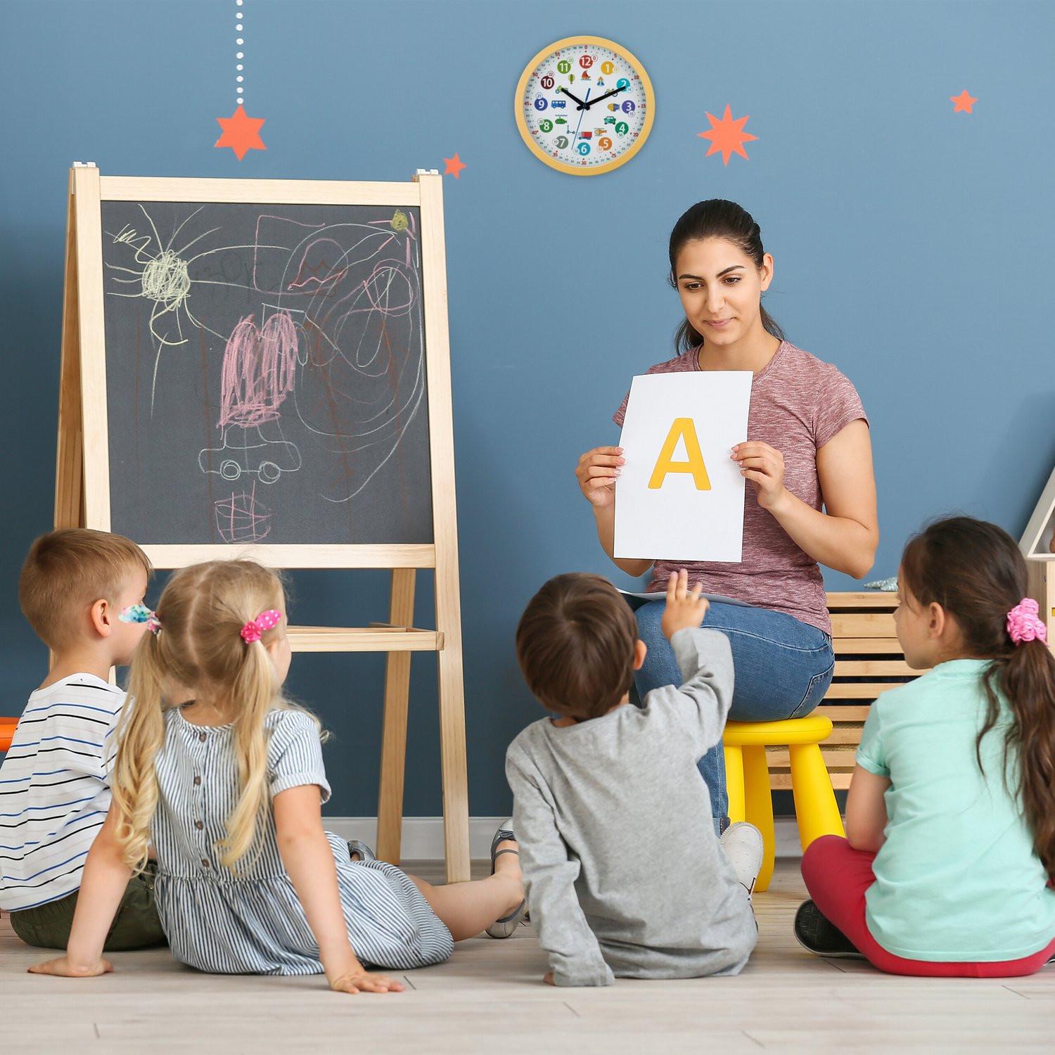 Northix Lernwanduhr für Kinder  