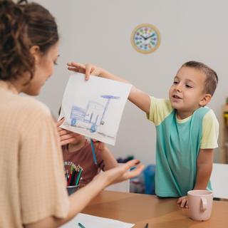 Northix Lernwanduhr für Kinder  