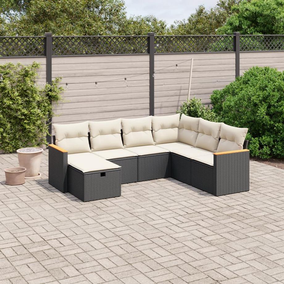 VidaXL set divano da giardino Polirattan  