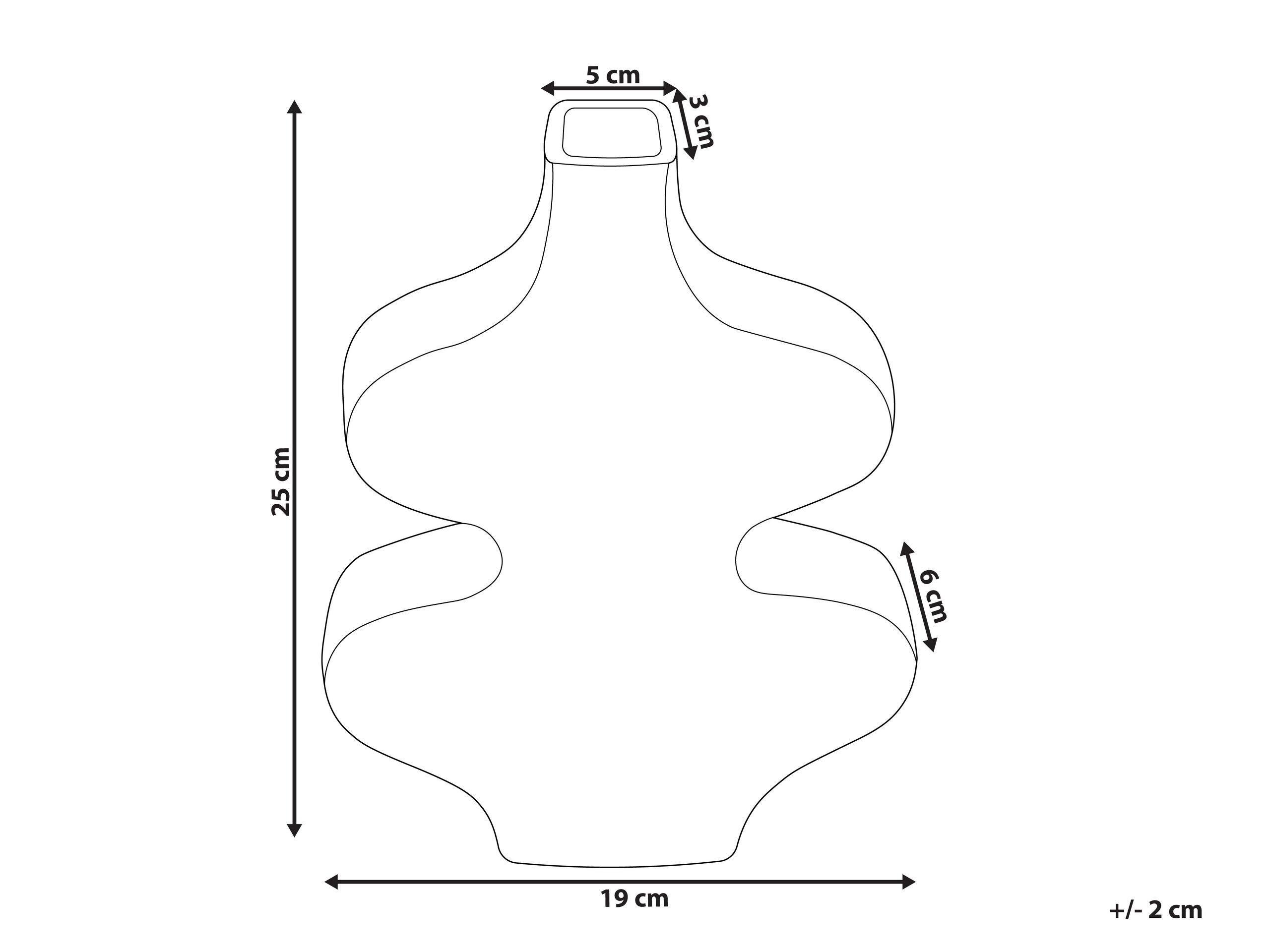 Beliani Blumenvase aus Porzellan Modern ARGOS  