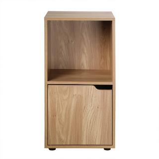Calicosy Tables de chevet 2 cases décor bois 1 porte - lot de 2  