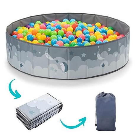 Activity-board  Bain de boule. Parc bébé bain de boules enfants. Bain de boule rond. Bains à balles Sans balles. Bain de boule extérieur XL-80x26 cm. Imperméable. (Balles non incluses) 