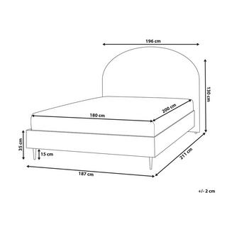 Beliani Letto con rete a doghe en Poliestere Moderno MILLAY  