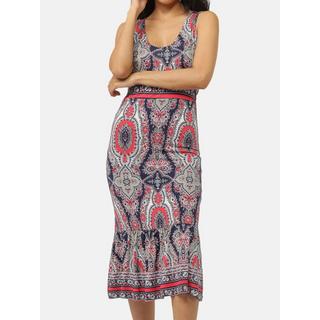 Admas  Maxi abito estivo blu Paisley 