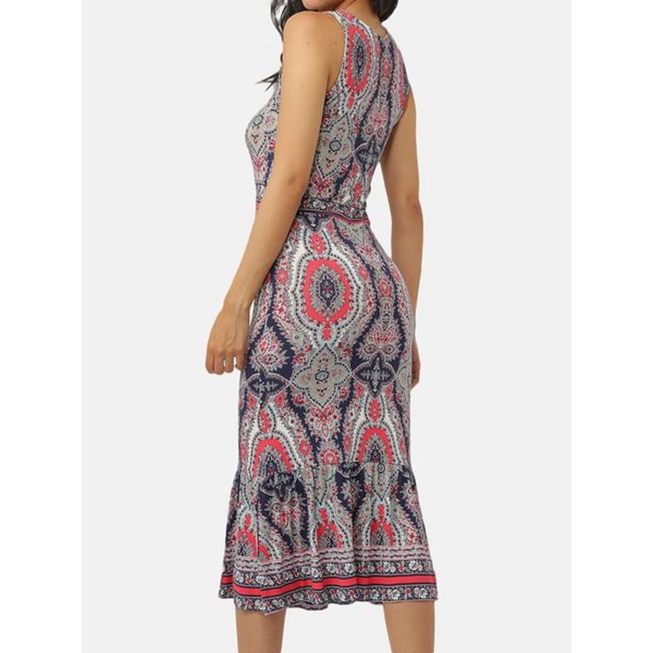 Admas Robe Longue Estivale Blue Paisley  