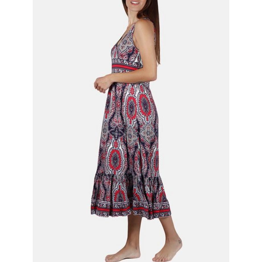 Admas Robe Longue Estivale Blue Paisley  