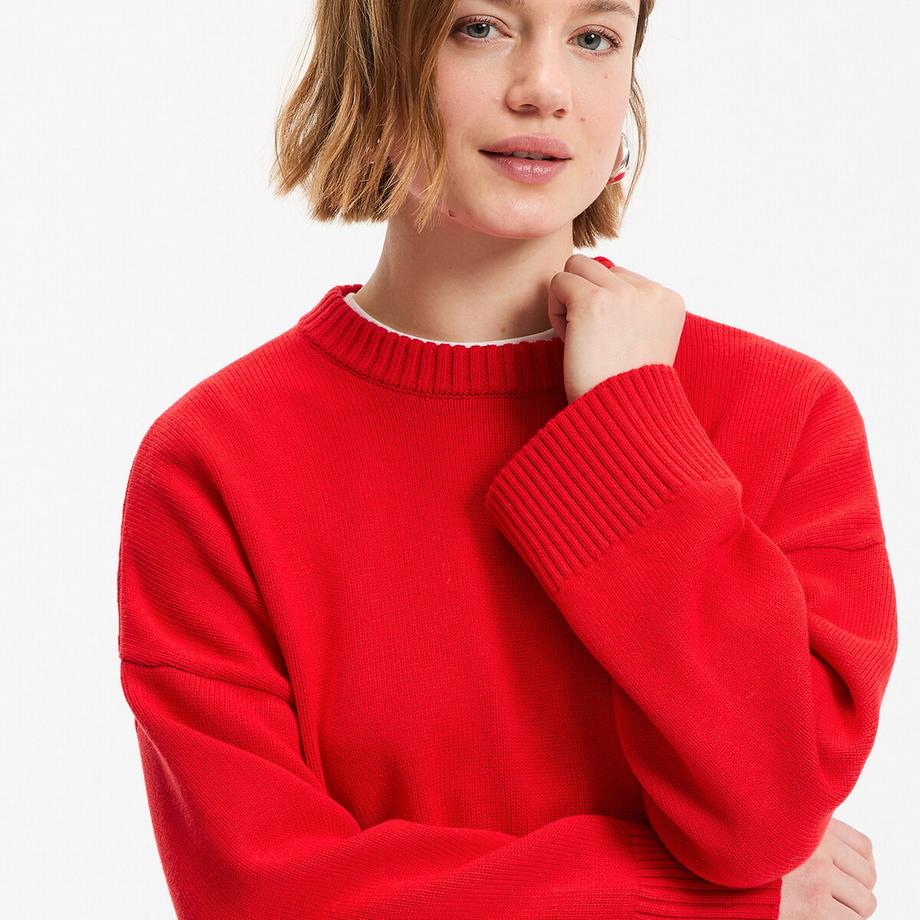 La Redoute Collections Pullover mit Rundhalsausschnitt  