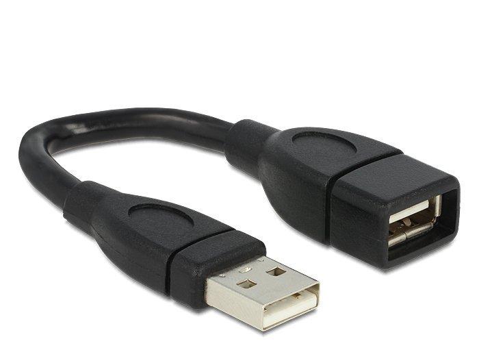 DeLock  15cm USB 2.0 câble USB 0,15 m USB A Noir 