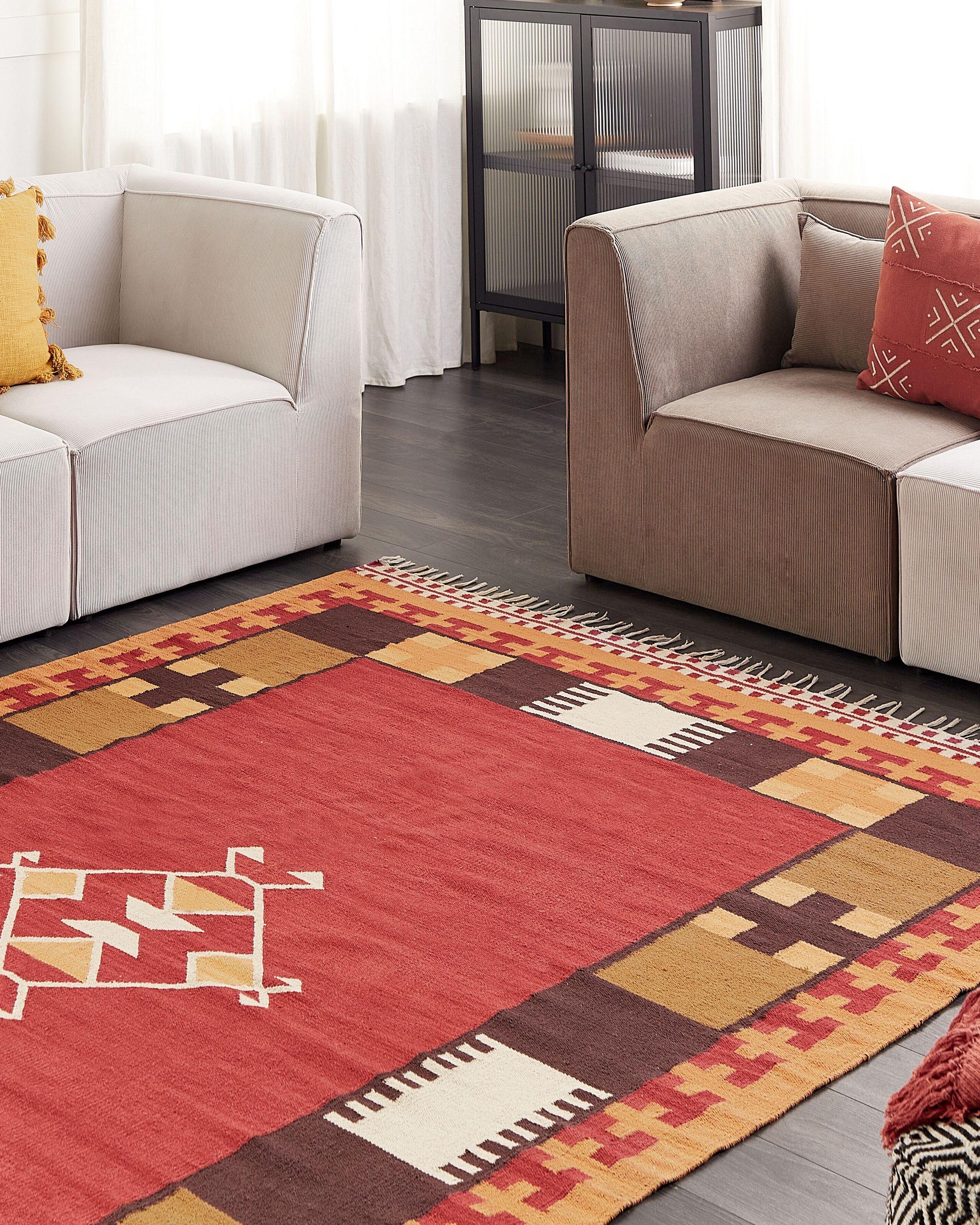 Beliani Tapis en Coton Traditionnel PARAKAR  