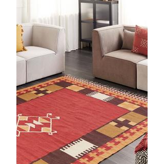 Beliani Tapis en Coton Traditionnel PARAKAR  