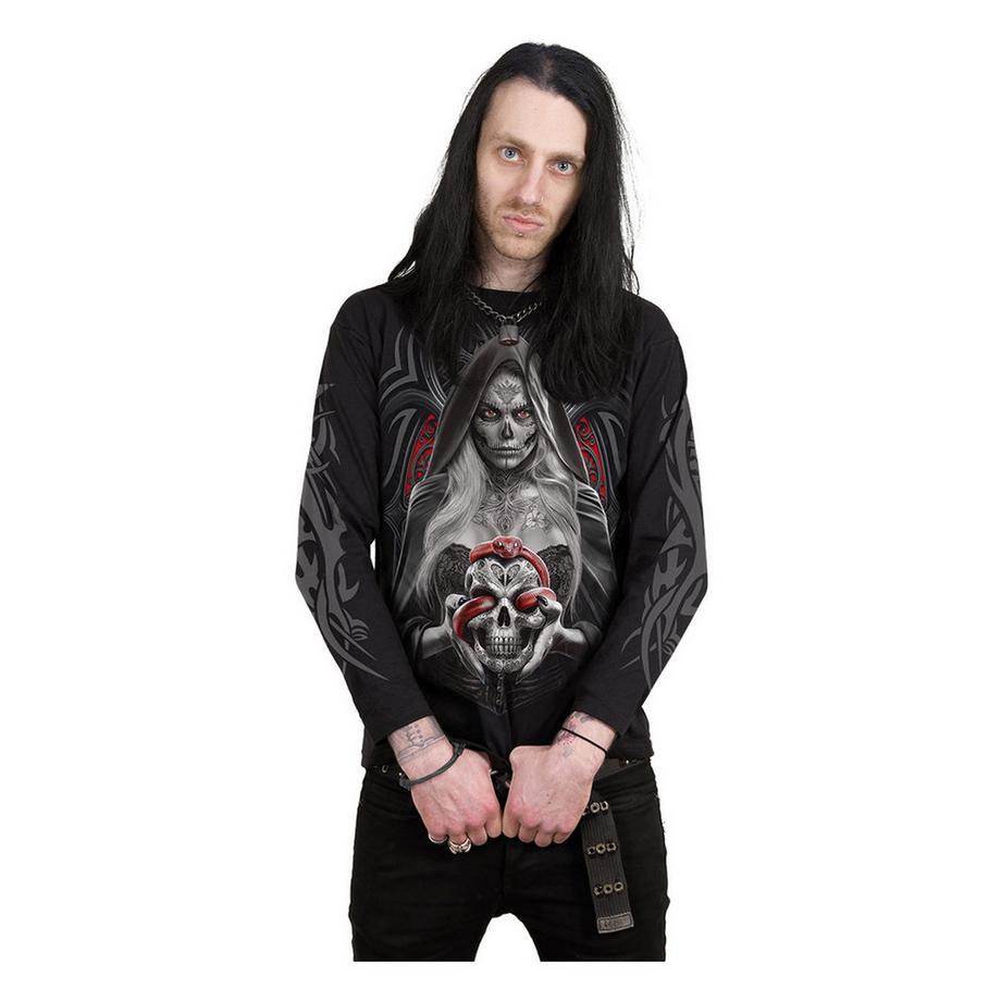 Spiral High Priestess Langärmeliges T-Shirt mit Rücken- und Ärmeldruck  