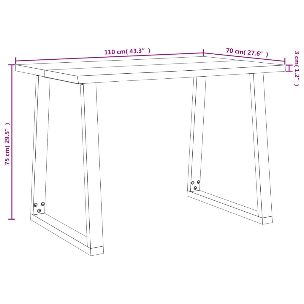 VidaXL Table à manger bois d'acacia  