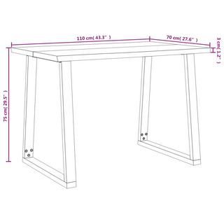 VidaXL Table à manger bois d'acacia  