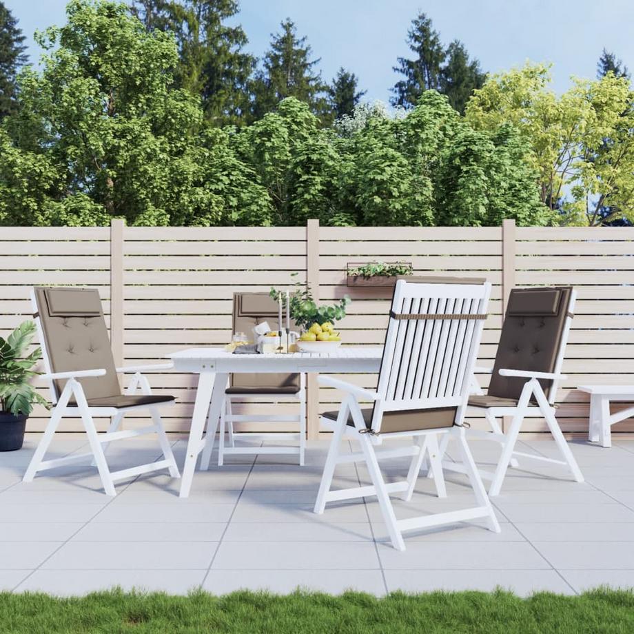 VidaXL Coussin de chaise à dossier haut tissu  