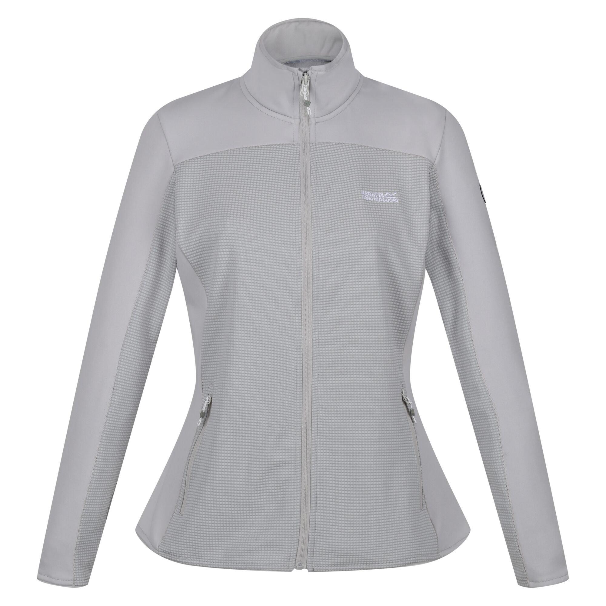 Image of Highton Iii Fleecejacke Durchgehender Reißverschluss Damen Taubengrau 46