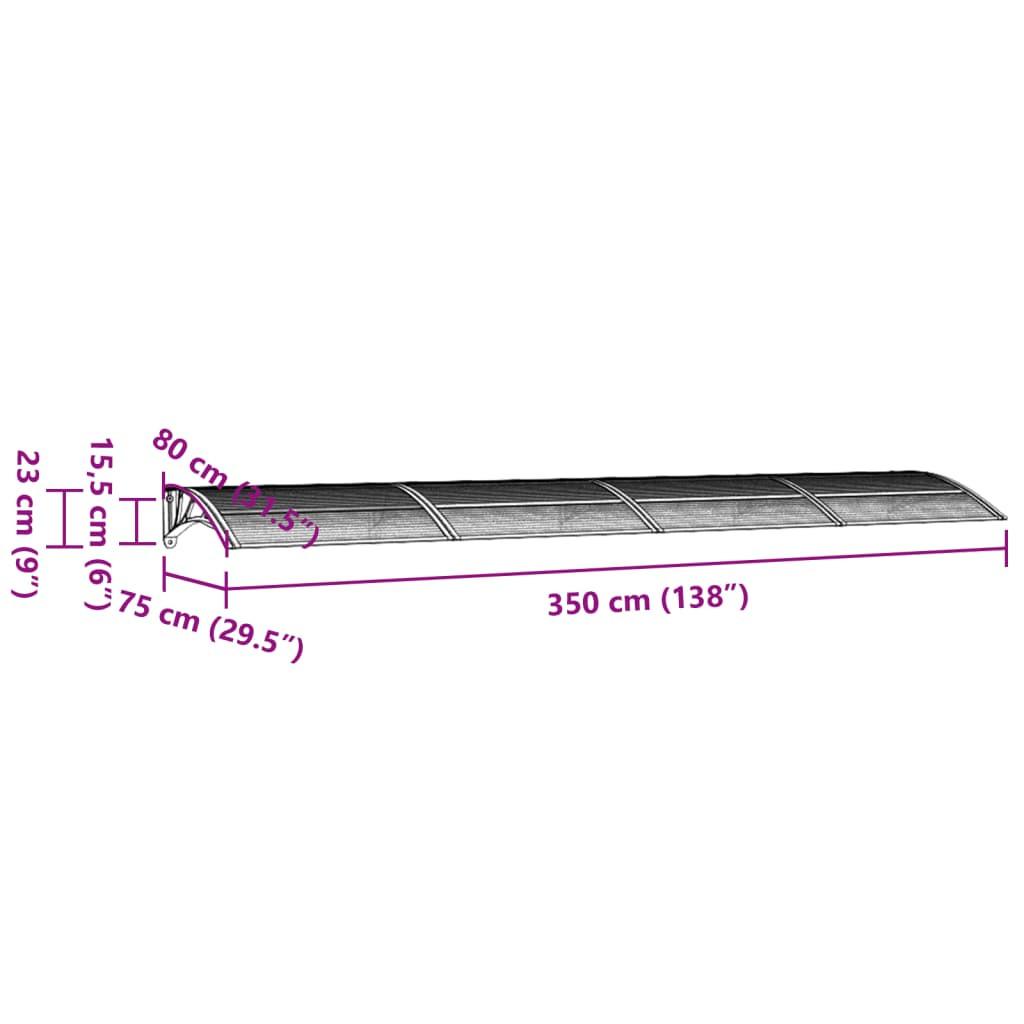 VidaXL Auvent de porte polycarbonate  