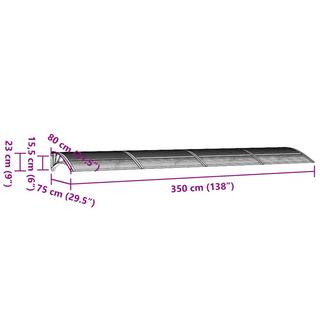 VidaXL Türvordach polycarbonat  