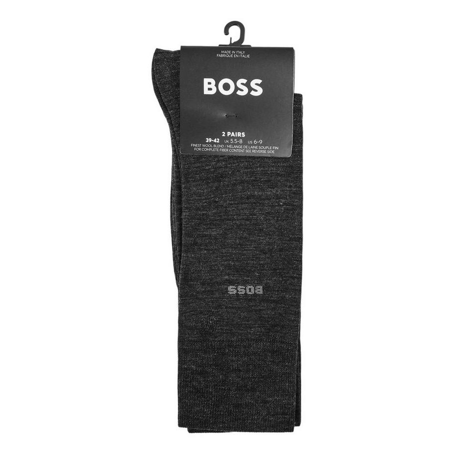 BOSS Chaussettes en laine mi-mollet 2 pièces  