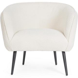 mutoni Fauteuil Avril bouclé blanc  