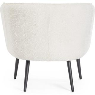 mutoni Fauteuil Avril bouclé blanc  