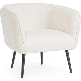 mutoni Fauteuil Avril bouclé blanc  