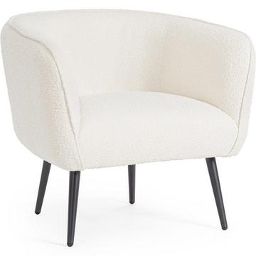 Fauteuil Avril bouclé blanc