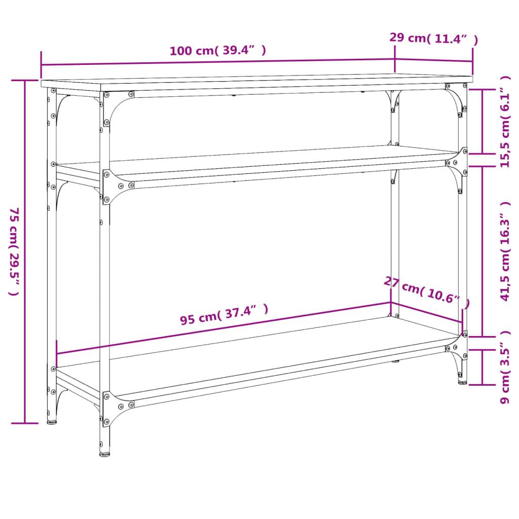 VidaXL Table console bois d'ingénierie  