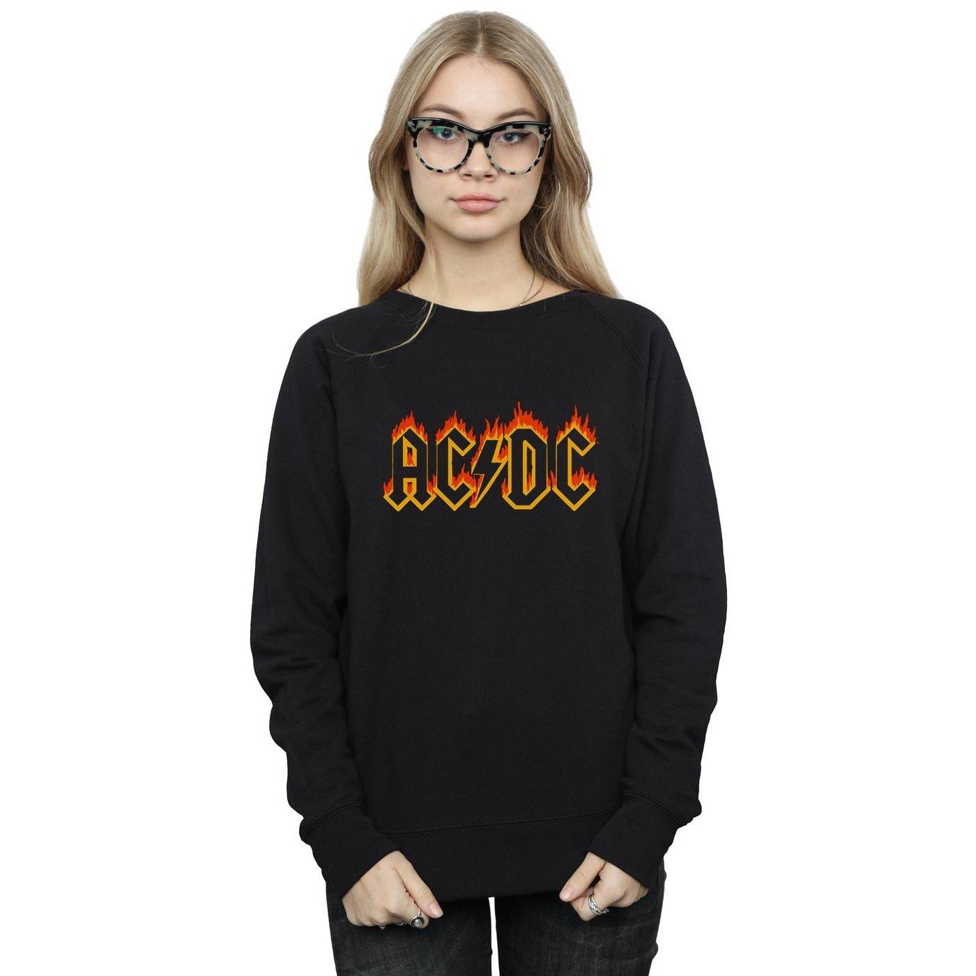 AC/DC  Sweatshirt logo Flames 