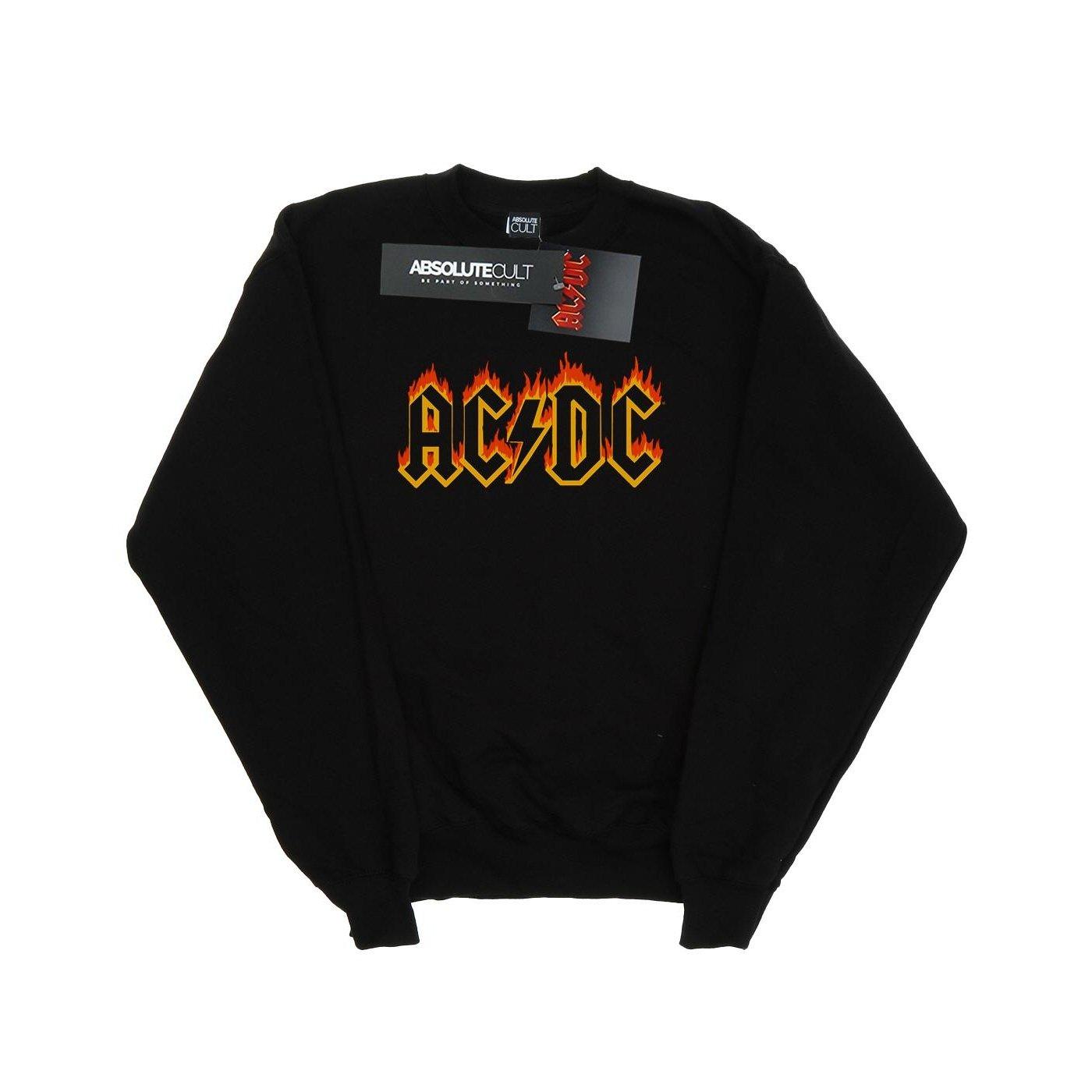 AC/DC  Sweatshirt logo Flames 