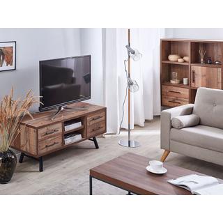 Beliani TV-Möbel aus Faserplatte Rustikal ATLANTA  