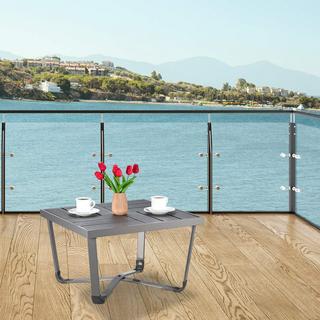 B2X Table de balcon aspect bois  