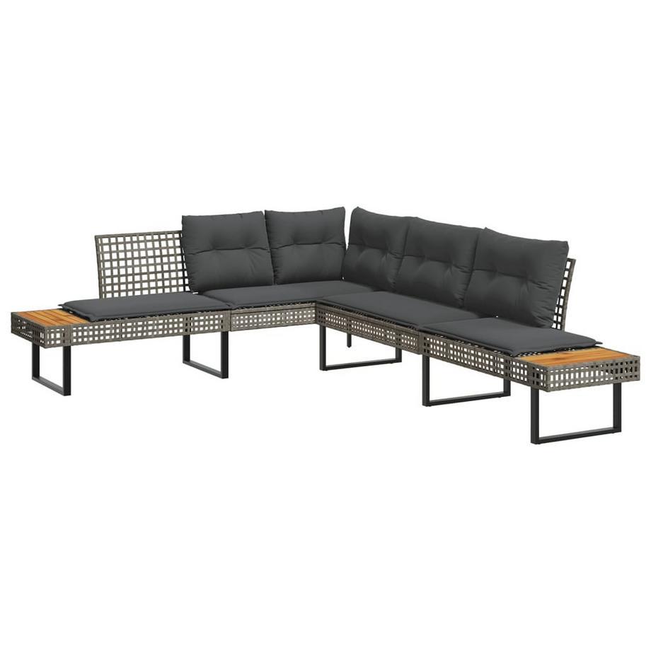 VidaXL Ensemble de canapés de jardin rotin synthétique  