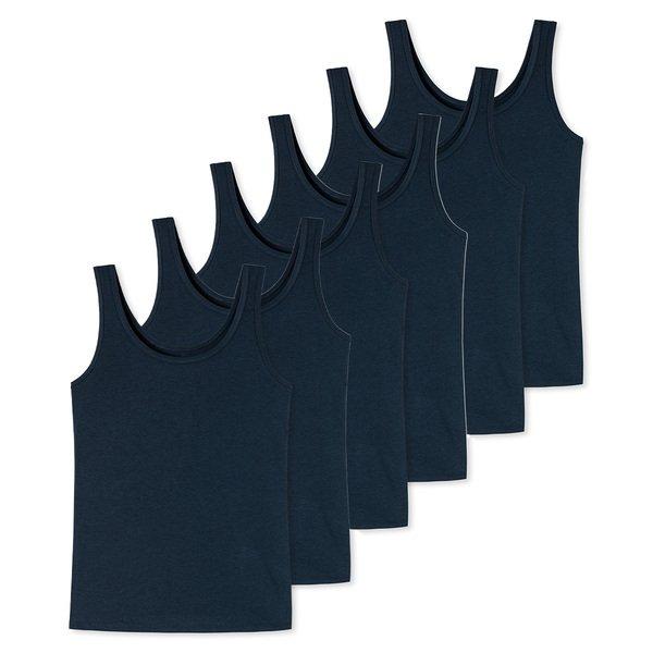 Image of 6er Pack Basic - Trägertop Damen Marine XL