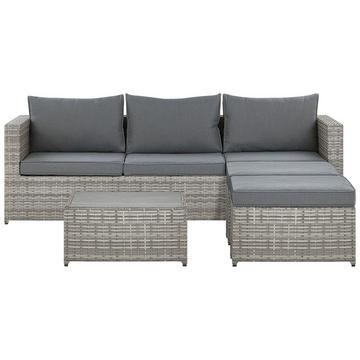 Set lounge pour jardin en Polyrotin Boho SABBIA