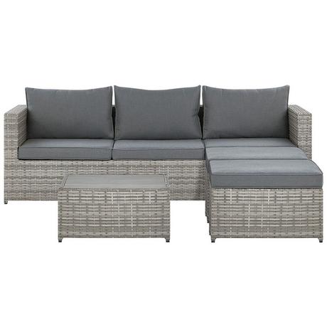 Beliani Set lounge pour jardin en Polyrotin Boho SABBIA  