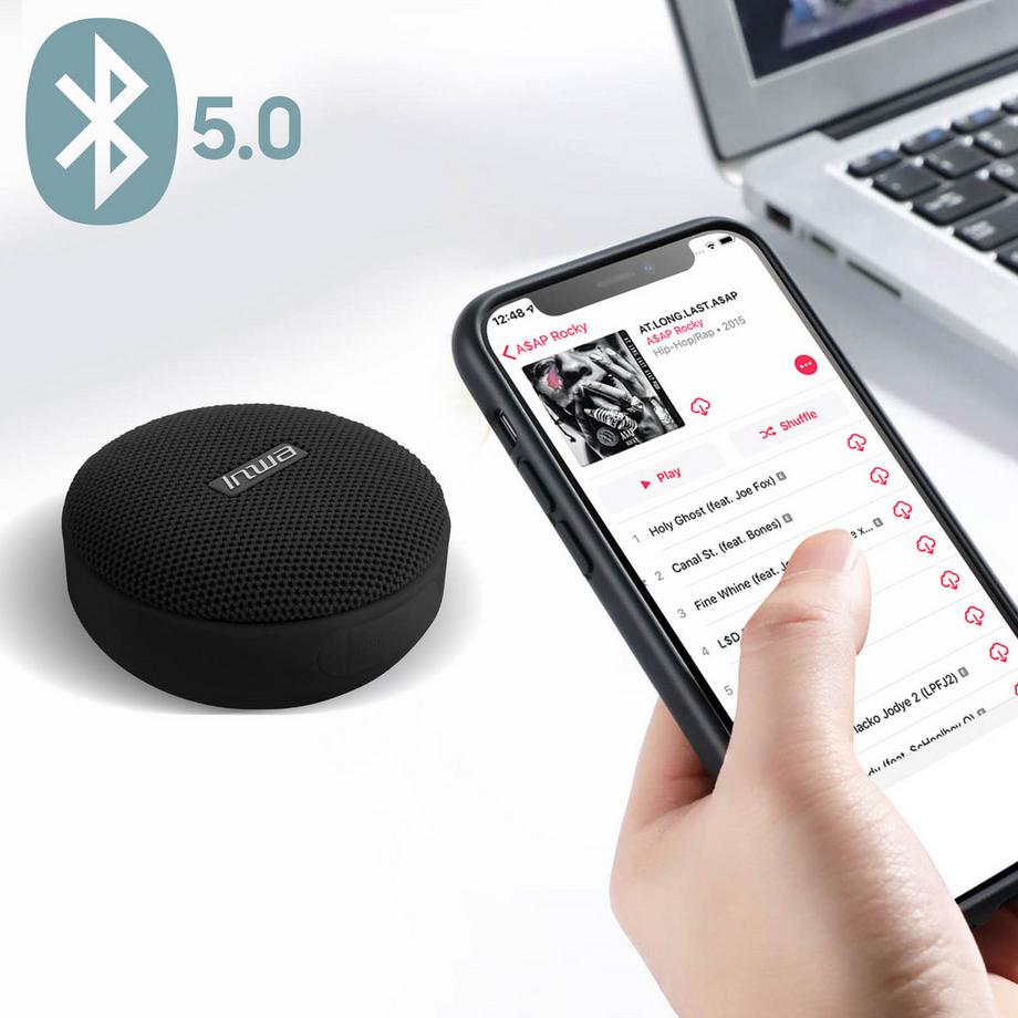 Avizar  Haut-parleur Bluetooth Vélo Étanche Noir 