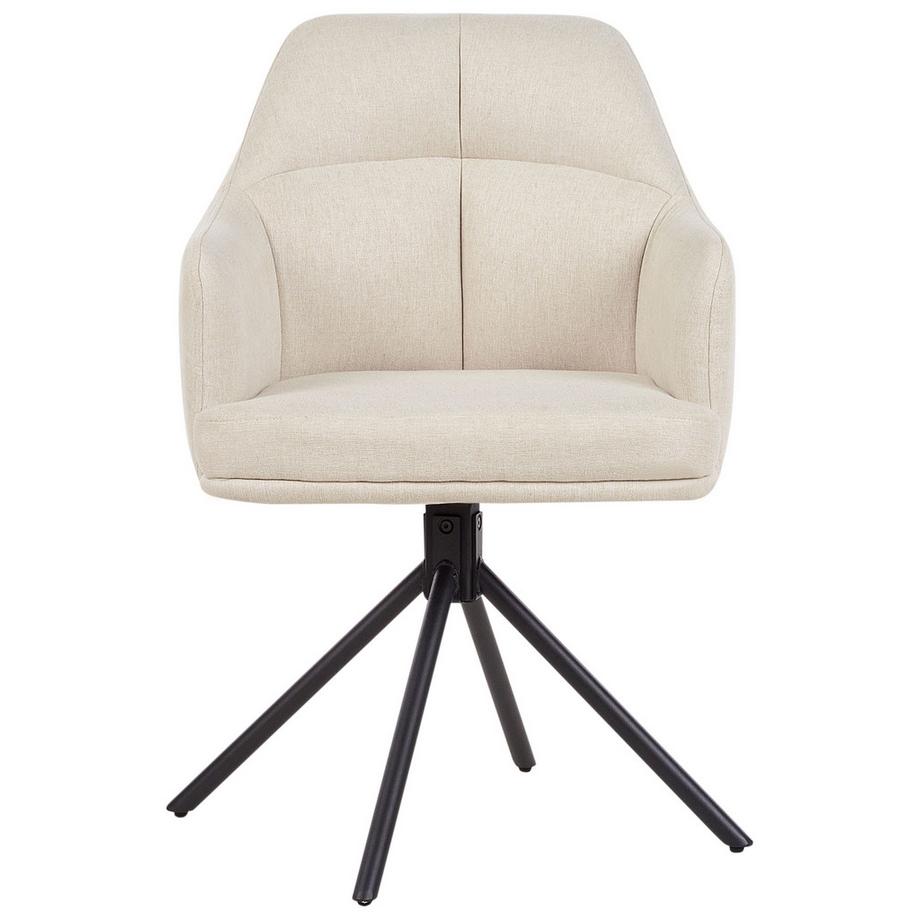 Beliani Esszimmerstuhl 2er Set aus Stoff Retro MIRA  