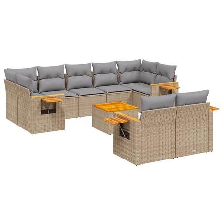 VidaXL set divano da giardino Polirattan  