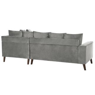 Beliani Ecksofa aus Samtstoff Modern GRENA  