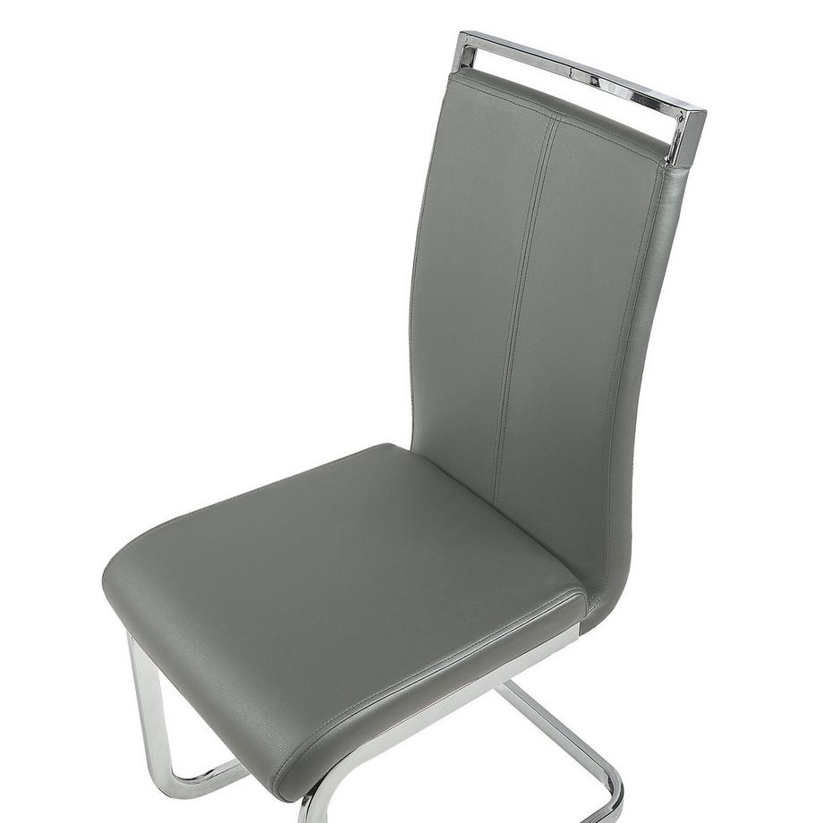 Beliani Lot de 2 chaises de salle à manger en Cuir PU  GREEDIN  