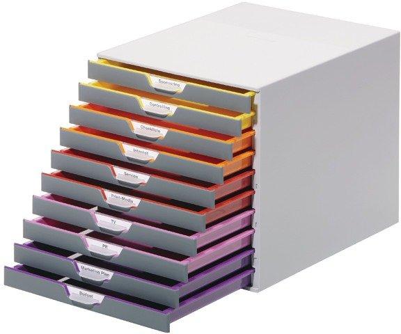 DURABLE VARICOLOR10 - 7610  Cassettiera Grigio DIN A4, DIN C4, Folio, Letter Numero cas  