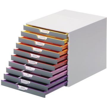 VARICOLOR10 - 7610  Cassettiera Grigio DIN A4, DIN C4, Folio, Letter Numero cas