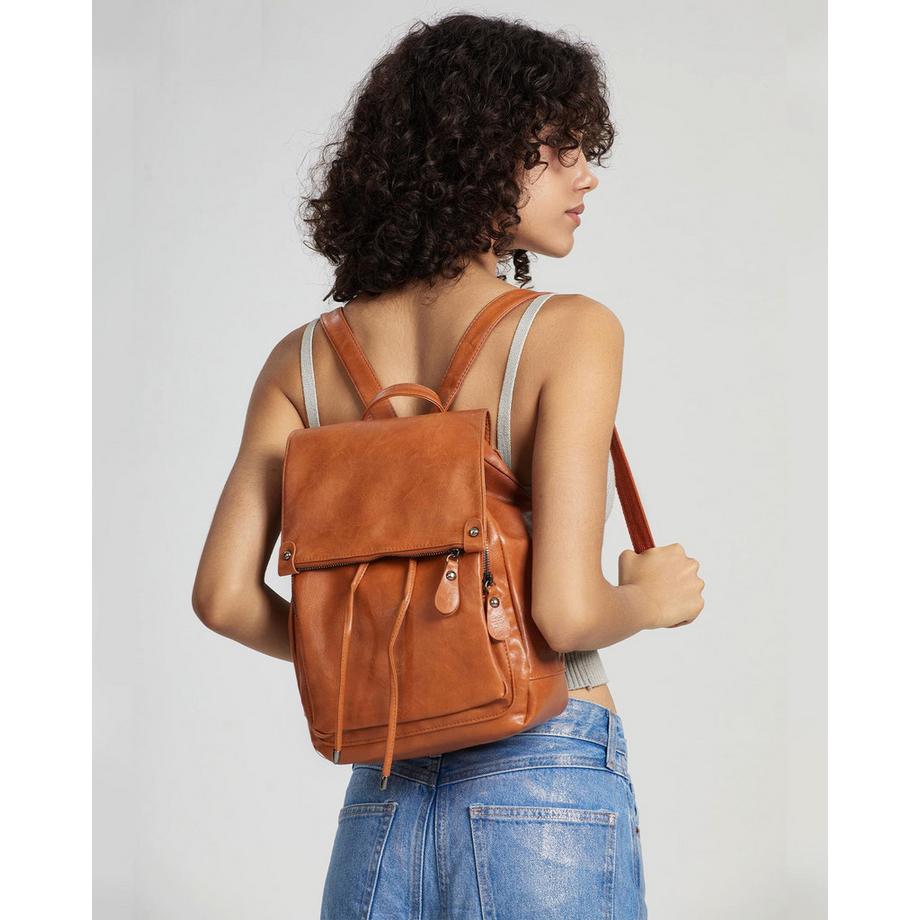 Only-bags.store Eleganter Moderner Anti-Diebstahl PU Leder City Rucksack  